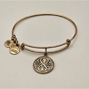 ALEX & ANI Gold "Path Of Life " II Direction Charm Bangle Bracelet
